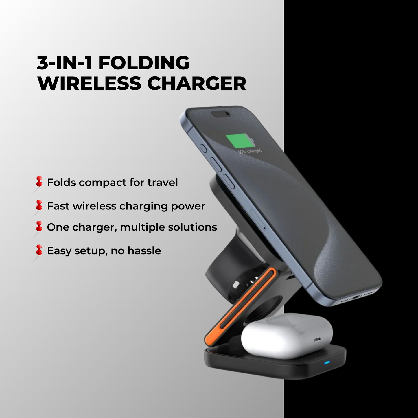 TriCharge Foldable Wireless Station